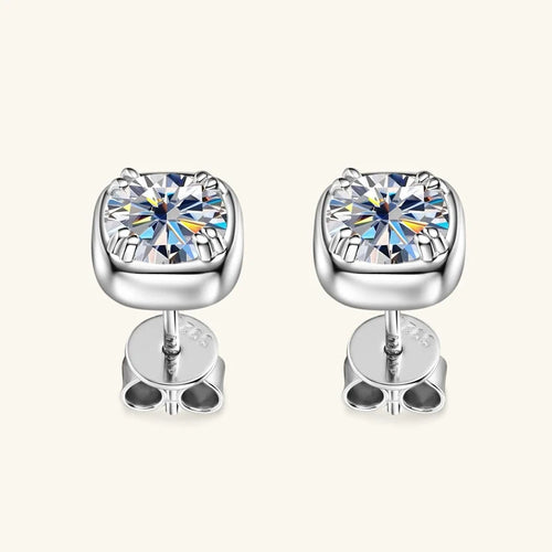925 Silver Moissanite Earrings - $80.00